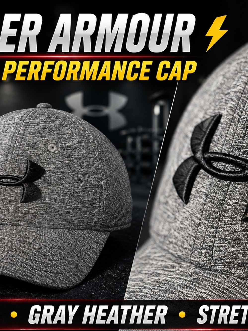Under Armour Men's Gray Heather Performance Cap